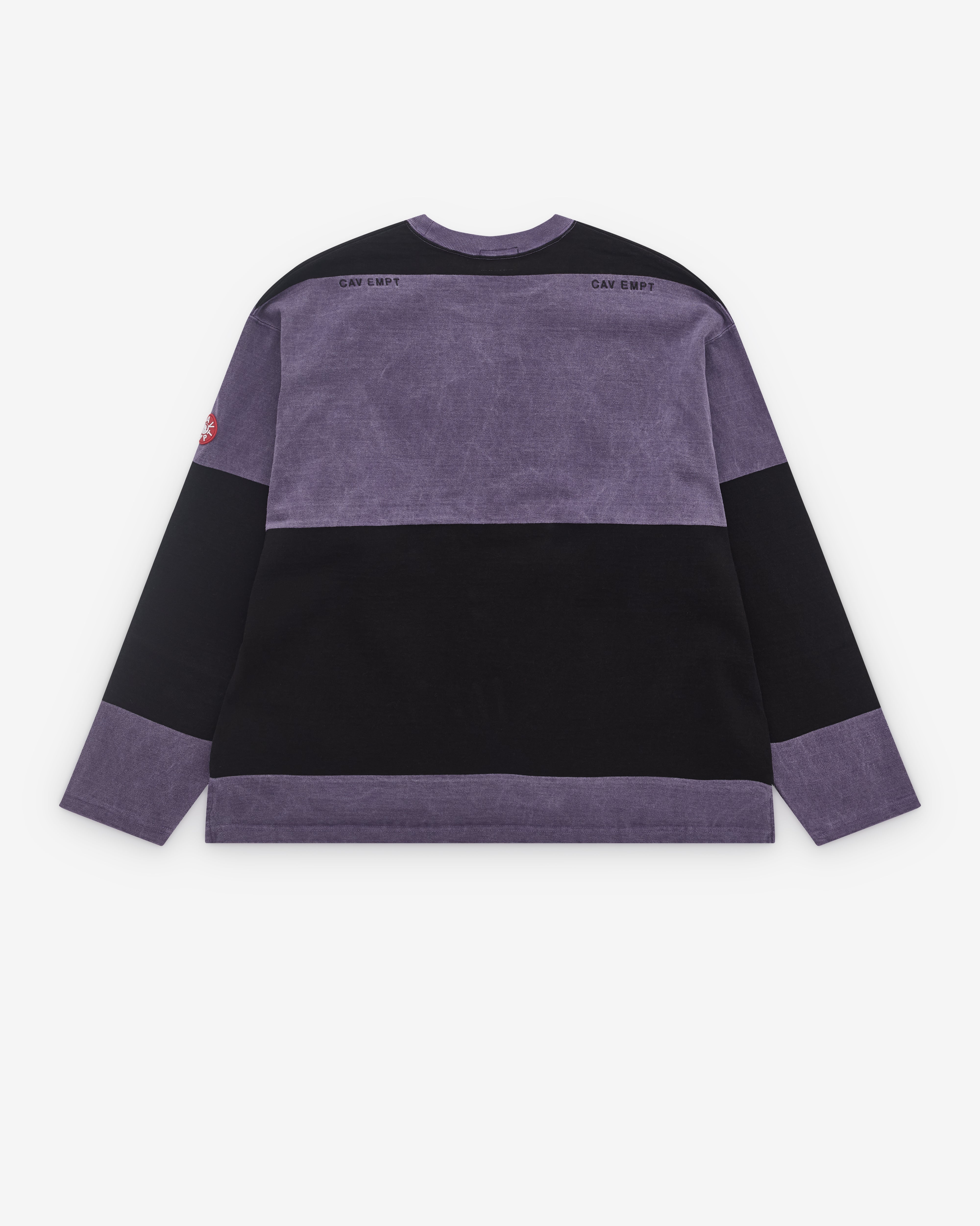 Cav Empt: Men's Overdye Stripe Long Sleeve (Purple) | Dover Street