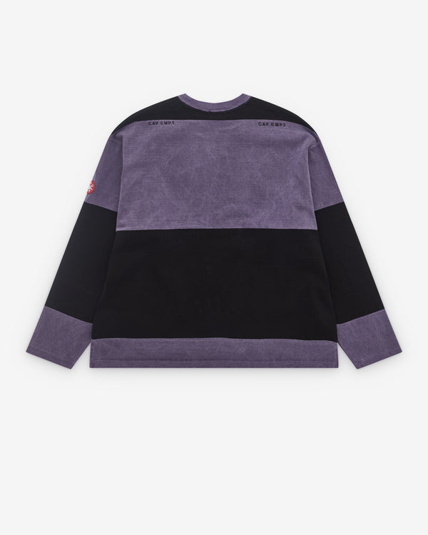 Cav Empt - Men’s Overdye Stripe Long Sleeve - (Purple)