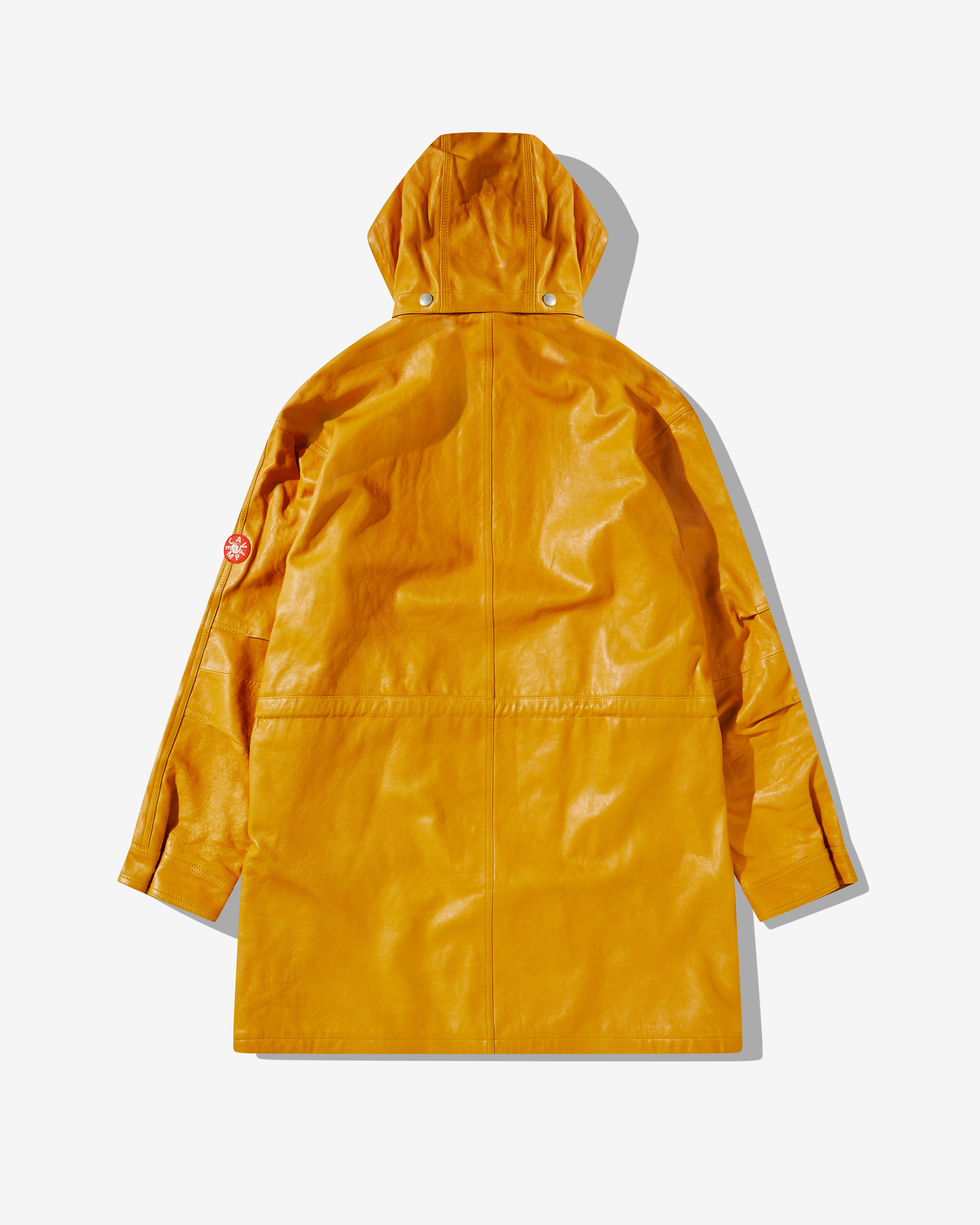 Cav Empt Men s Leather Over Coat Orange Dover Street