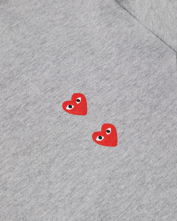 Play - Multi Red Heart Longsleeve T-Shirt - (Grey)
