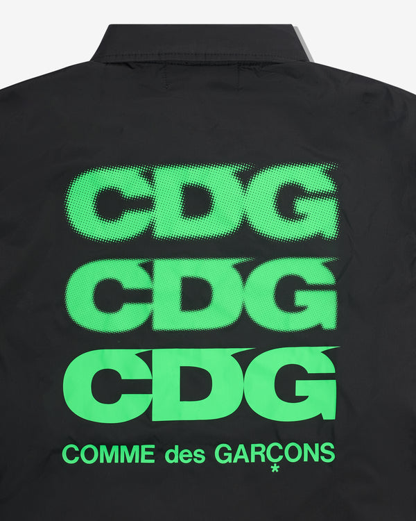 CDG - Fluorescent  Windbreaker - (Black/Green)