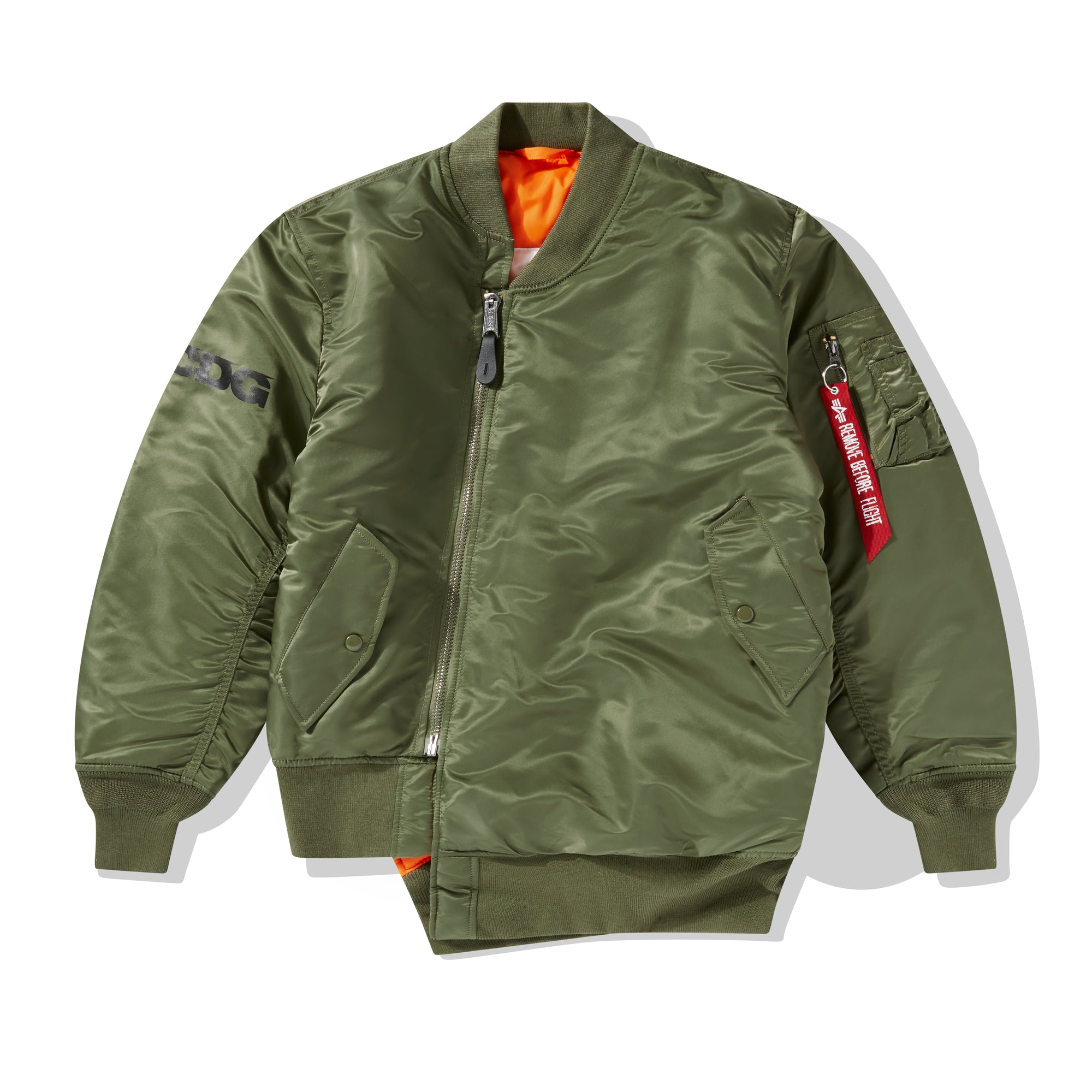 CDG Alpha Industries Reversible Bias MA-1 Jacket (Olive)