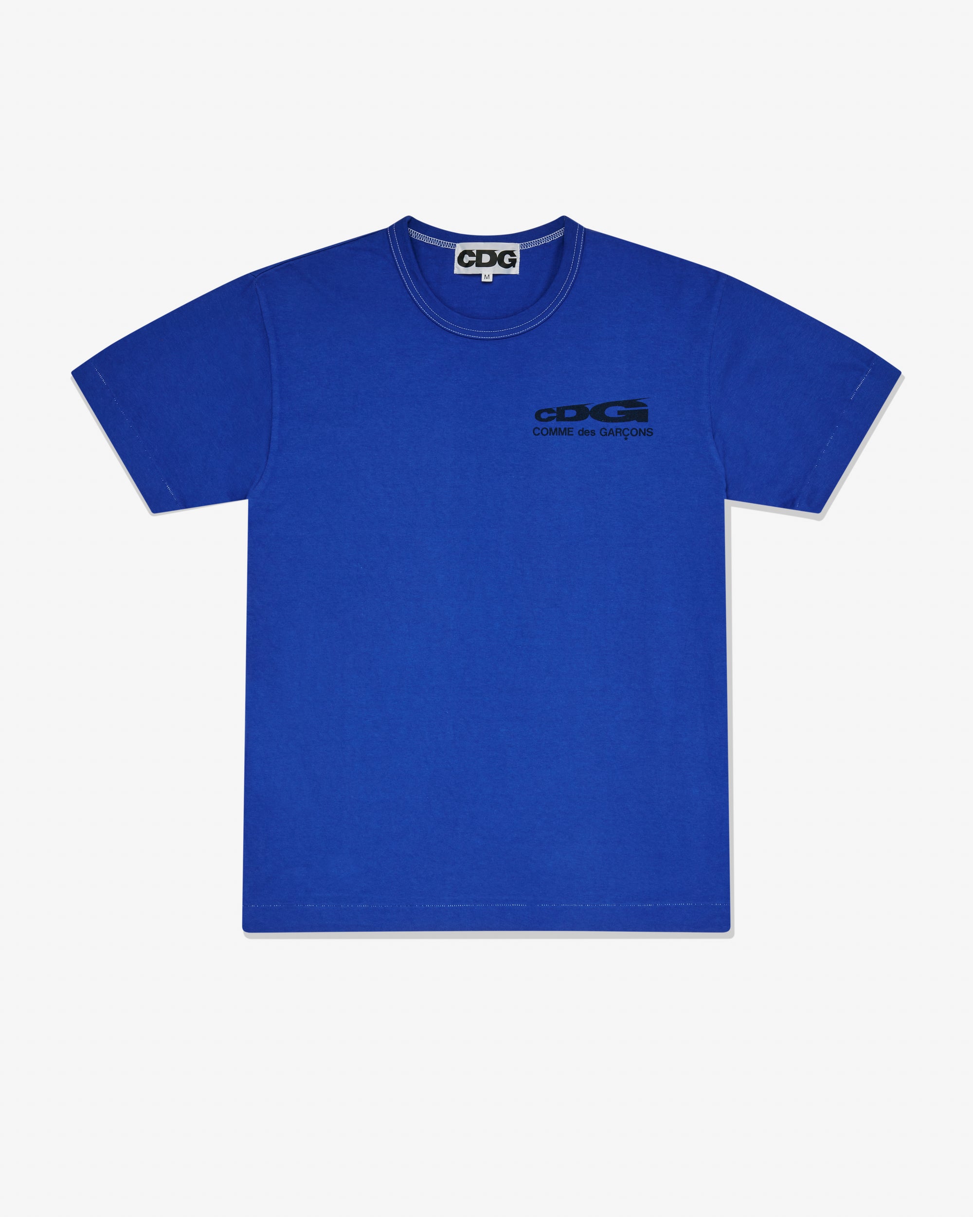 HOT Comme Des Garçons Shirt Blue Logo Jersey T Shirt Comme