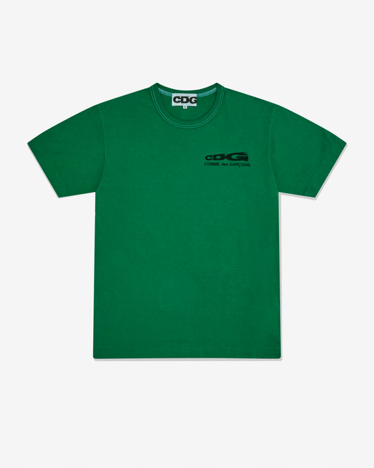 CDG Logo Tag Denim Shorts main image 1