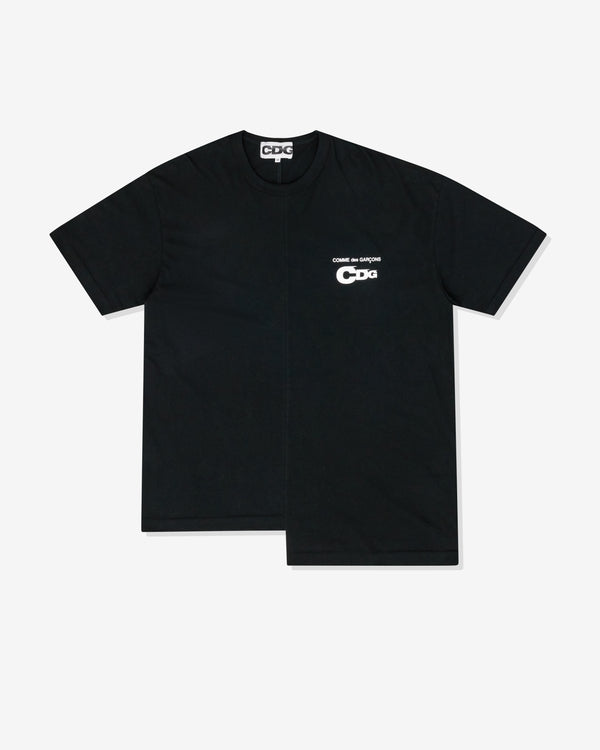 CDG - Men's Asymmetric Split T-Shirt - (Black)