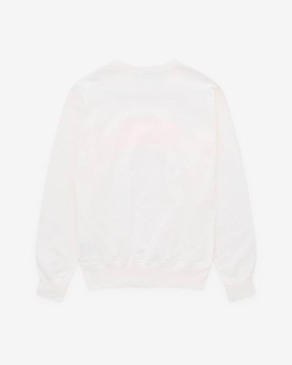CDG - Pink Logo Sweatshirt - (White)