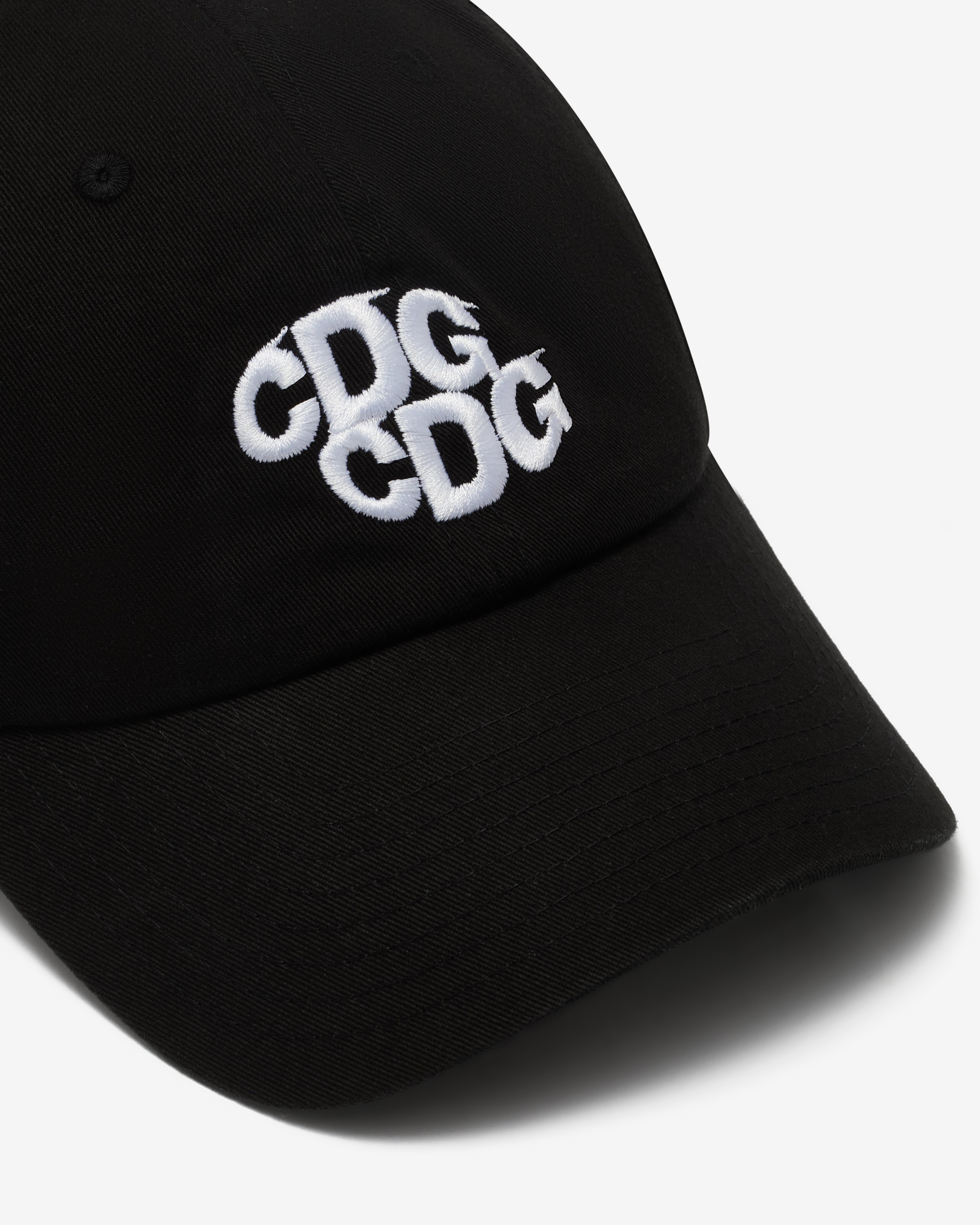 CDG: Double Logo Cap (Black) | Dover Street Market London