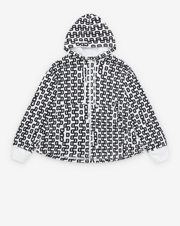 CDG - Overlock Print Zip Hoodie - (White/Black)
