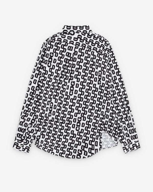 CDG - Overlock Print Bias Cut Shirt - (Black/White)