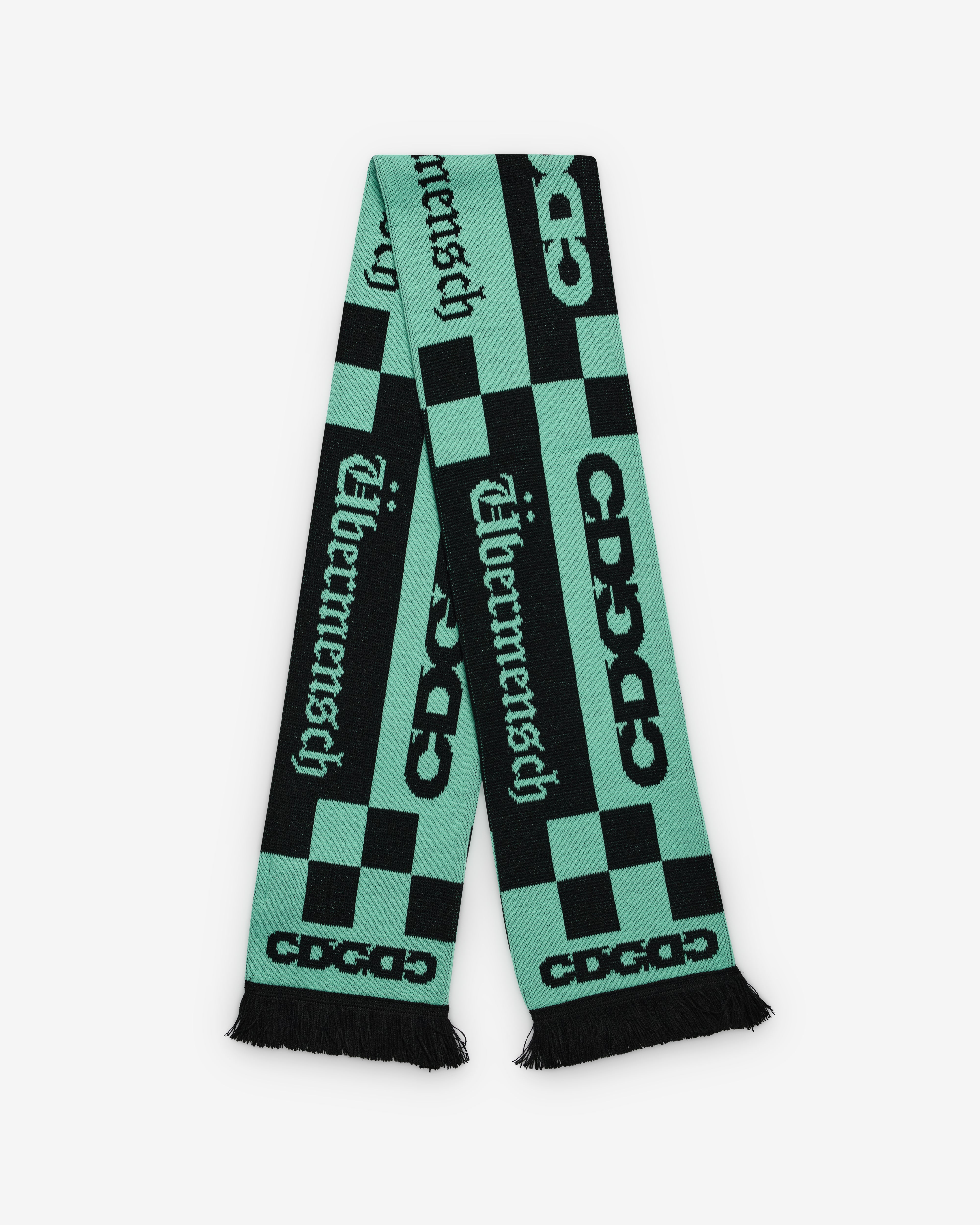 CDG3: G-DRAGON Übermensch Check Football Scarf (Green/Black