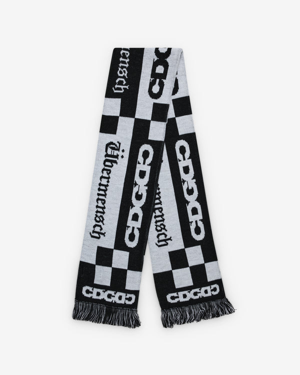 CDG3 - G-DRAGON Übermensch Check Football Scarf - (White/Black)