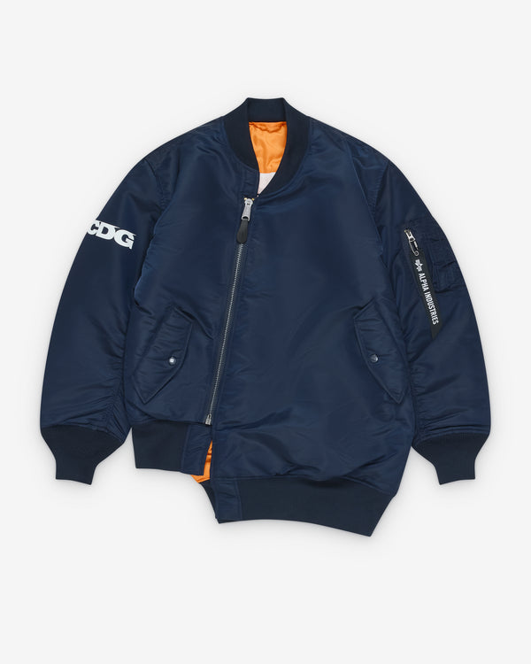 CDG - Alpha Industries Reversible Bias MA-1 Jacket - (Navy)