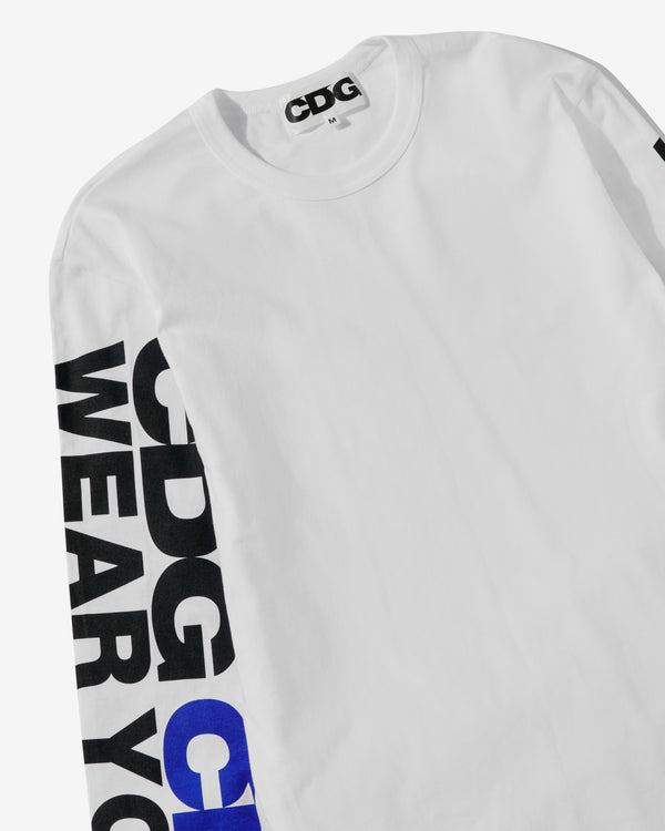 CDG - Message Longsleeve T-Shirt - (White)