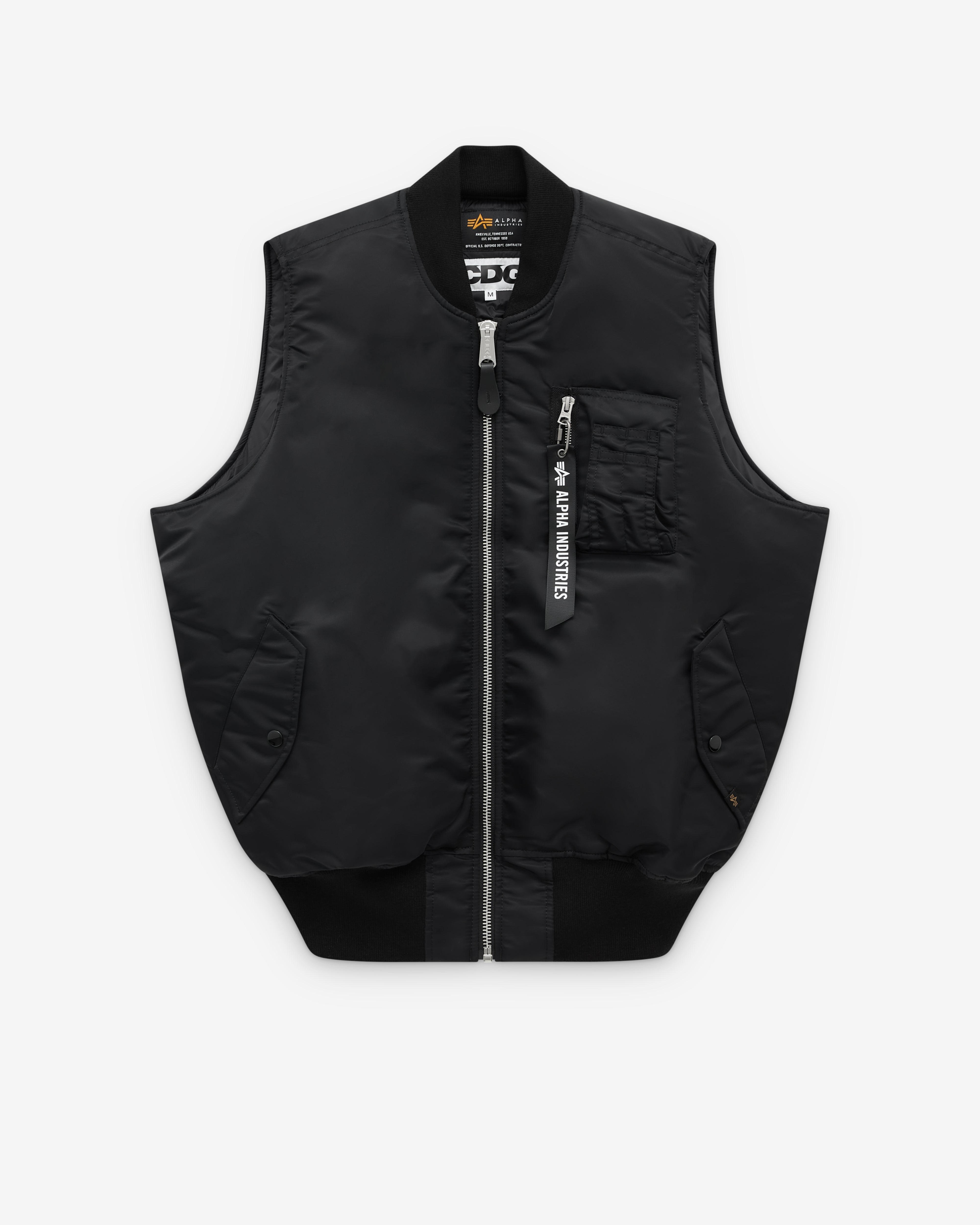 CDG: Men's Alpha Industries Vest (Black) | DSML E-SHOP