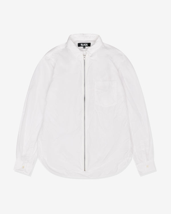 Black Comme des Garçons - Unisex Zip Shirt - (White)