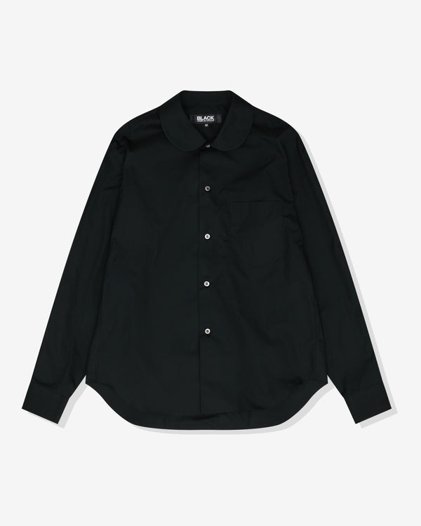 Black Comme des Garçons - Unisex Peter Pan Collar Shirt - (Black)