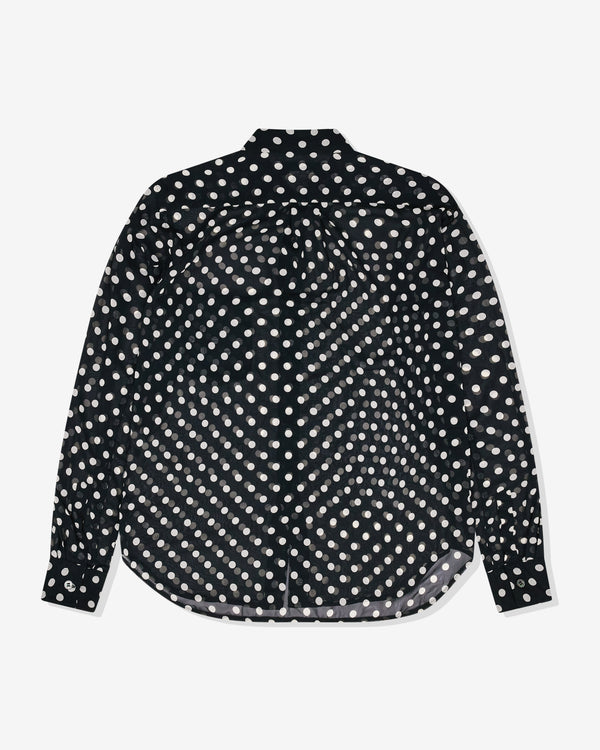 Black Comme des Garçons - Unisex Polka Dot Sheer Shirt - (Black)