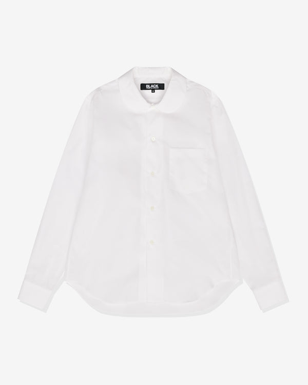 Black Comme des Garçons - Unisex Peter Pan Collar Shirt - (White)