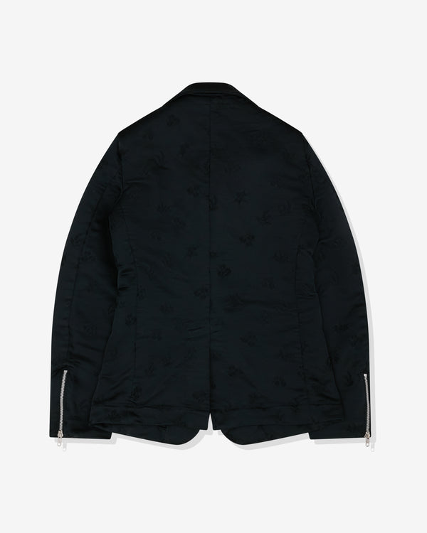 Black Comme des Garçons - Unisex Floral Embroidery Jacket - (Black)