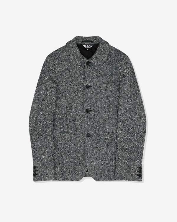 Black Comme des Garçons - Unisex Tweed Nep Jacket - (Black/White)