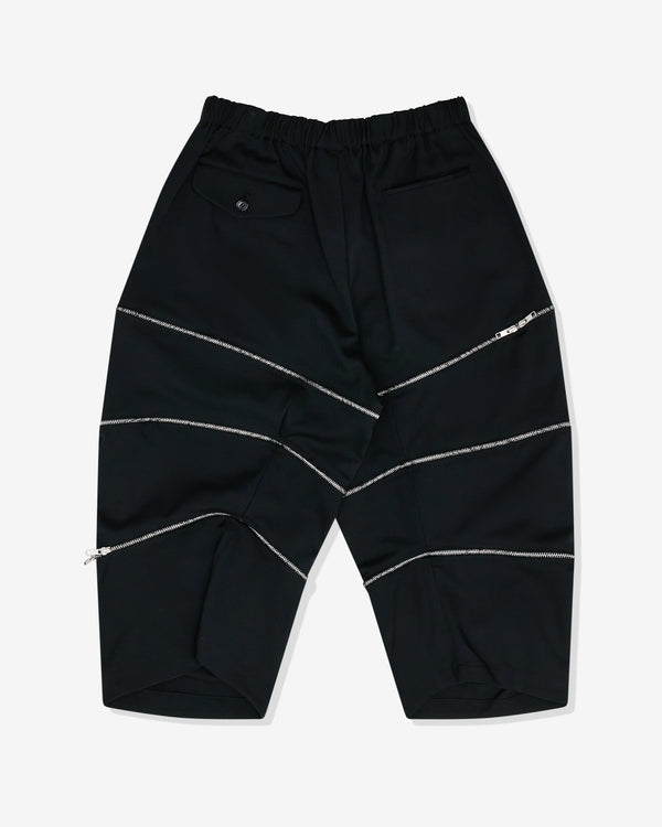 Black Comme des Garçons - Unisex Zipped Wide Leg Trousers - (Black)