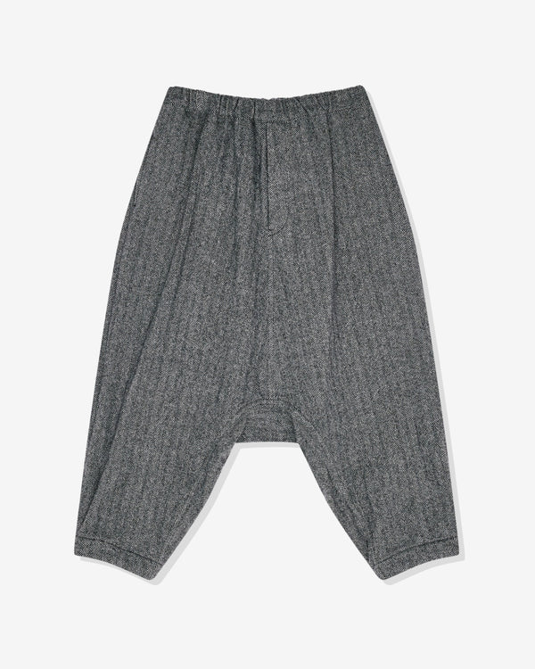 Black Comme des Garçons - Unisex Wool Tweed Herringbone Trousers - (Black/White)