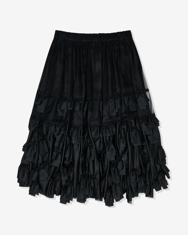 Black Comme des Garçons - Unisex Double Layered Frill Skirt - (Black)