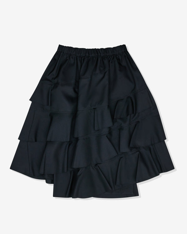 Black Comme des Garçons - Unisex Layered Fringe Skirt - (Black)