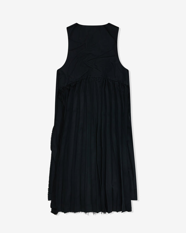Black Comme des Garçons - Unisex Pleated Sleeveless Dress - (Black)