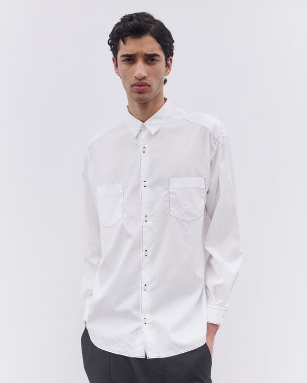 CDG Homme - Men’s Topstitch Shirt - (White)