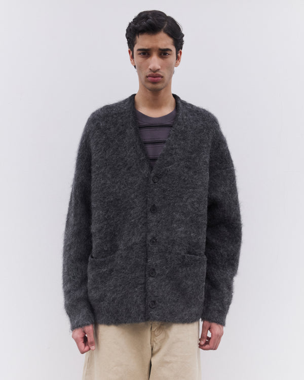 CDG Homme - Men’s Brushed Knit Cardigan - (Grey)
