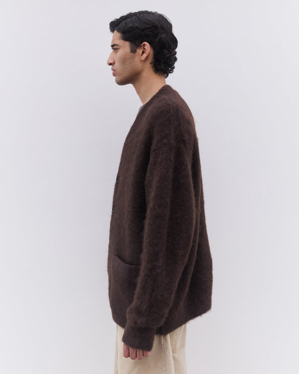 CDG Homme - Men’s Brushed Knit Cardigan - (Brown)