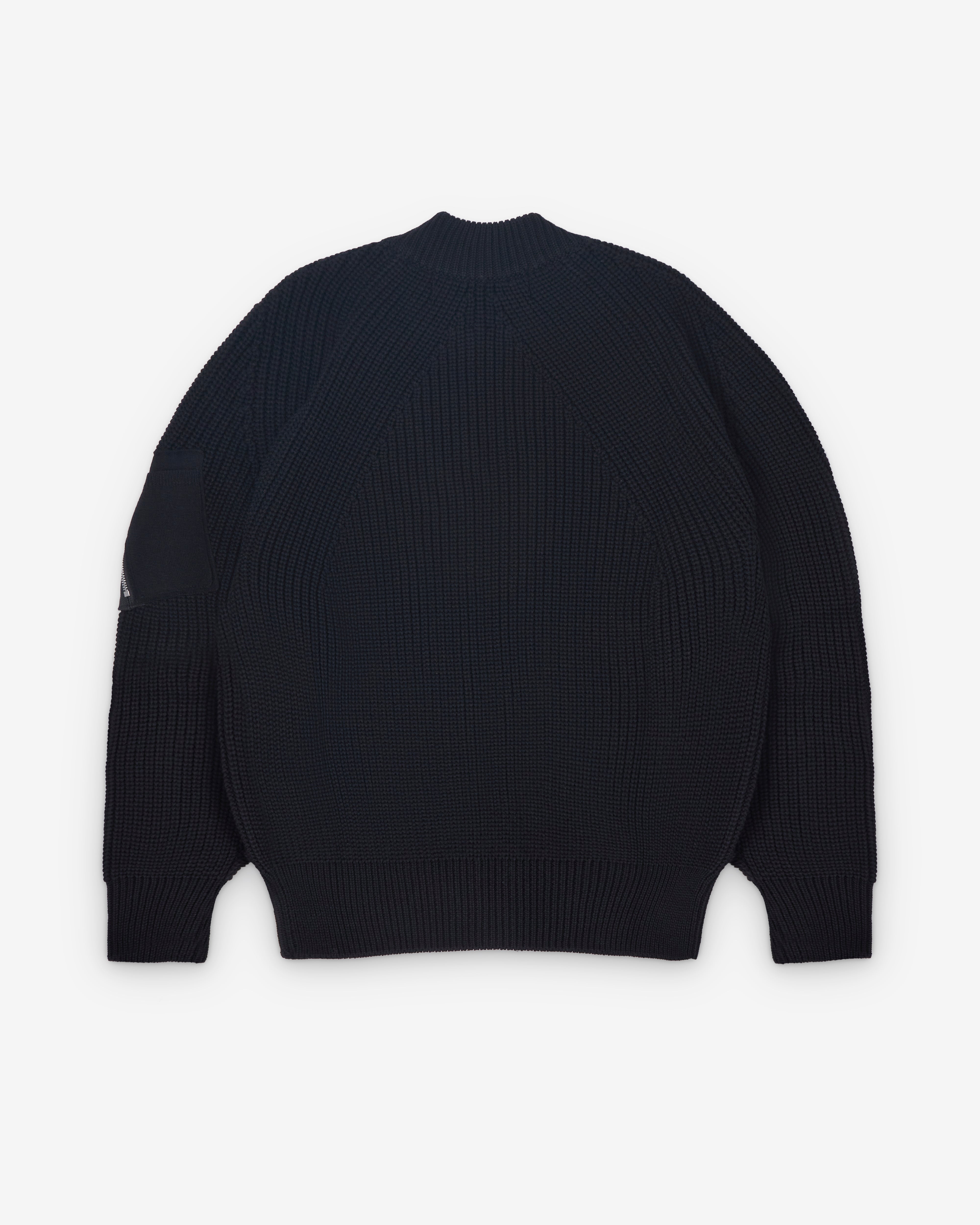 CDG Homme: Men's Waffle Knit Cardigan (Black) | Dover Street