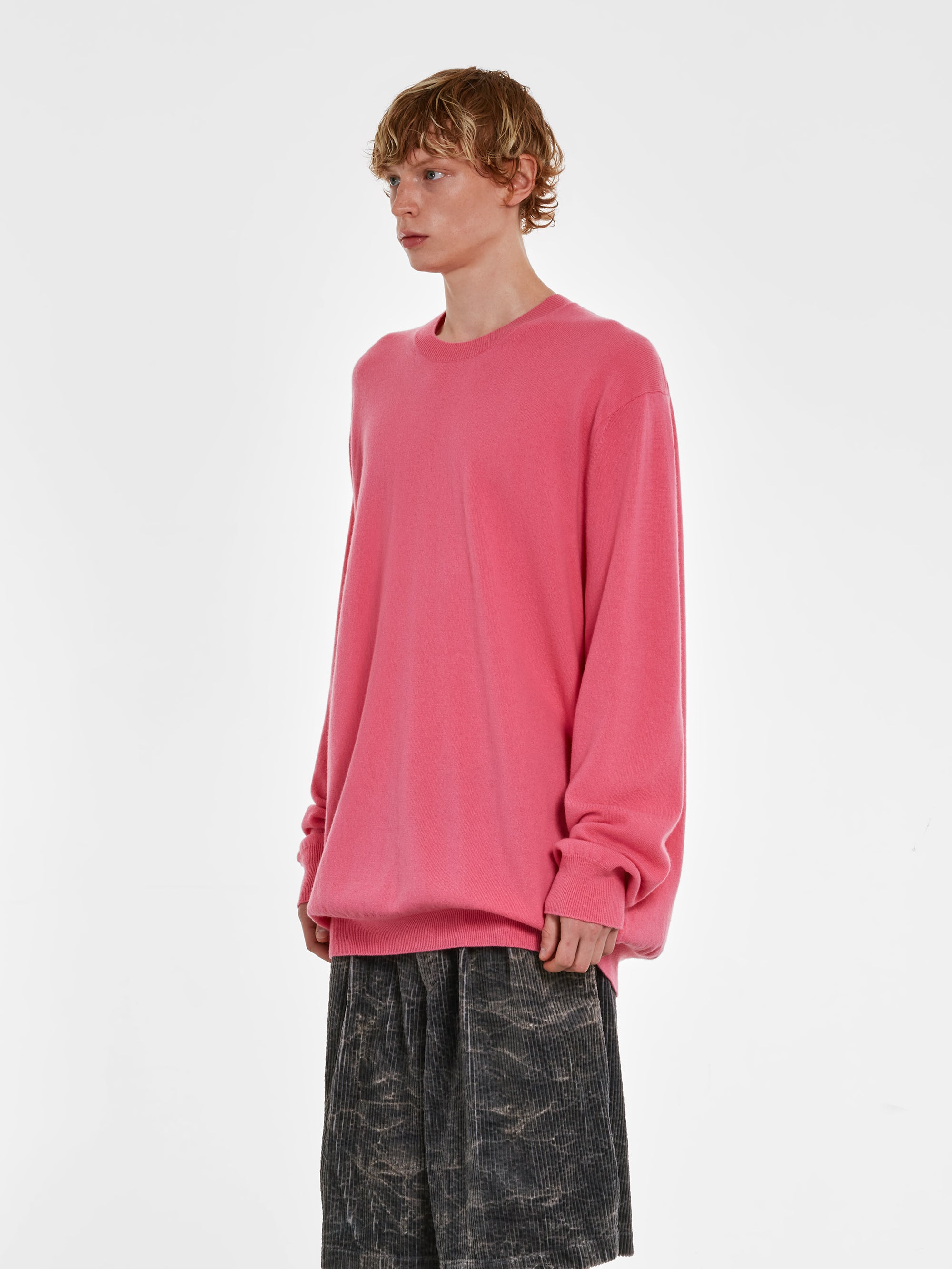 CDG Shirt - Men's Wool Sweater - (Pink) view 2