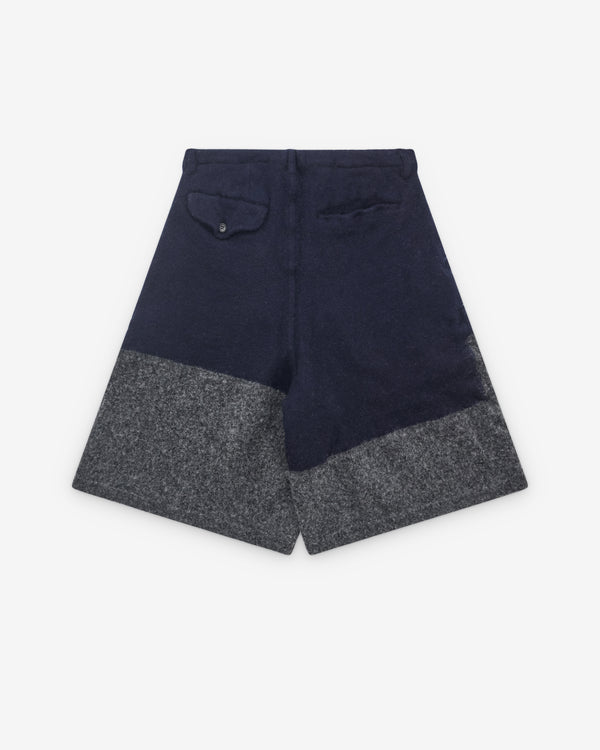CDG Shirt - Men’s Colour Block Wide Shorts - (Navy/Grey)