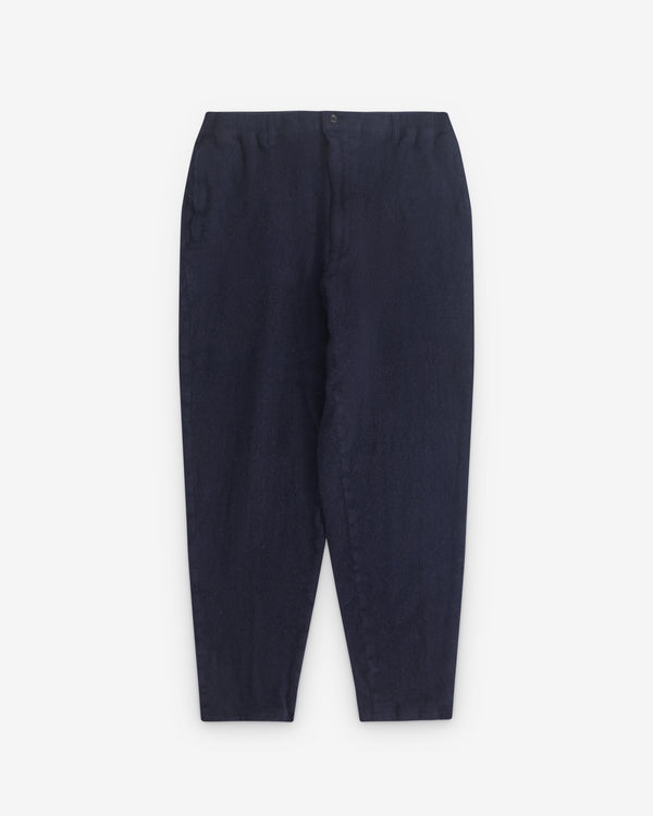 CDG Shirt - Men’s Wool Tweed Tapered Trousers - (Navy)