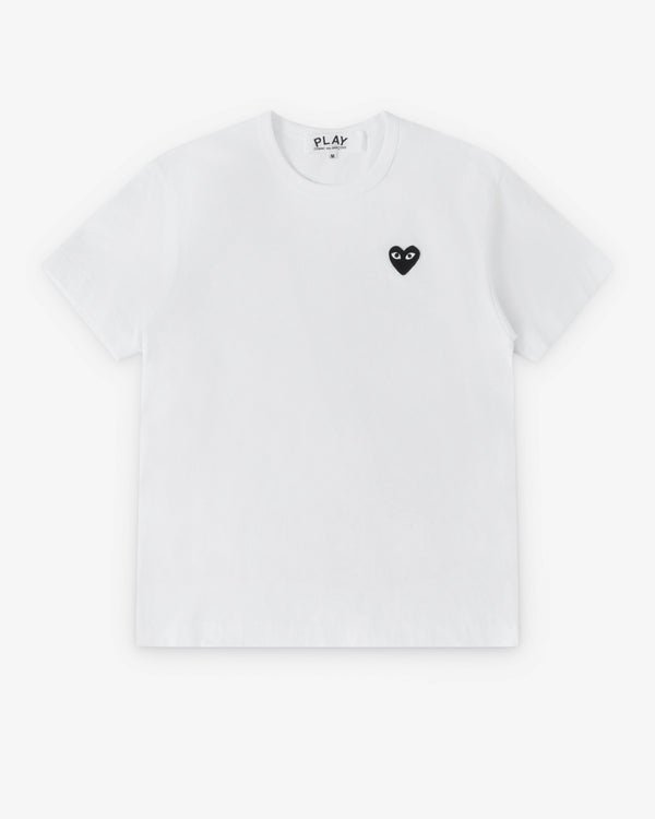 Play - Black Heart Back Print T-Shirt - (White)
