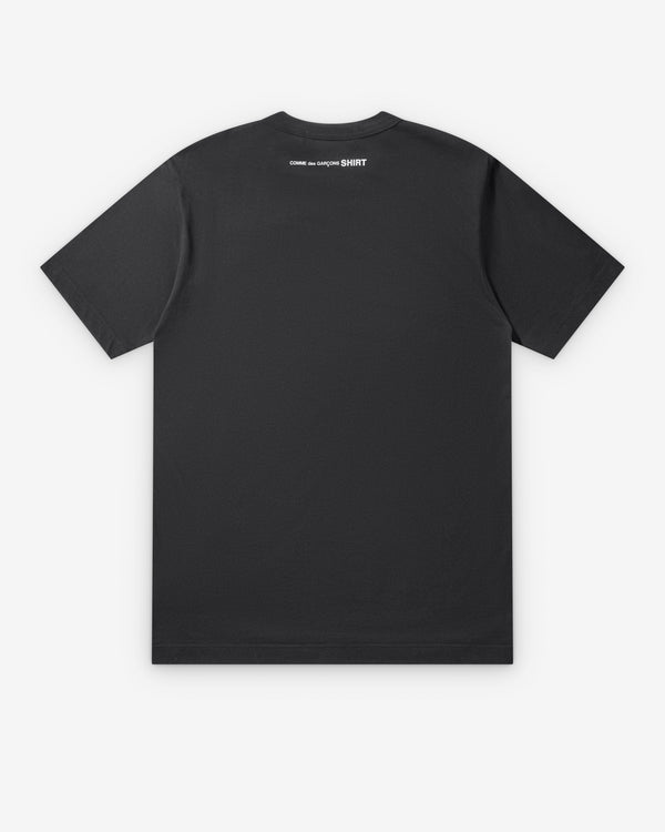 CDG Shirt - Men's Back Neck Logo T-Shirt - (Black/White)