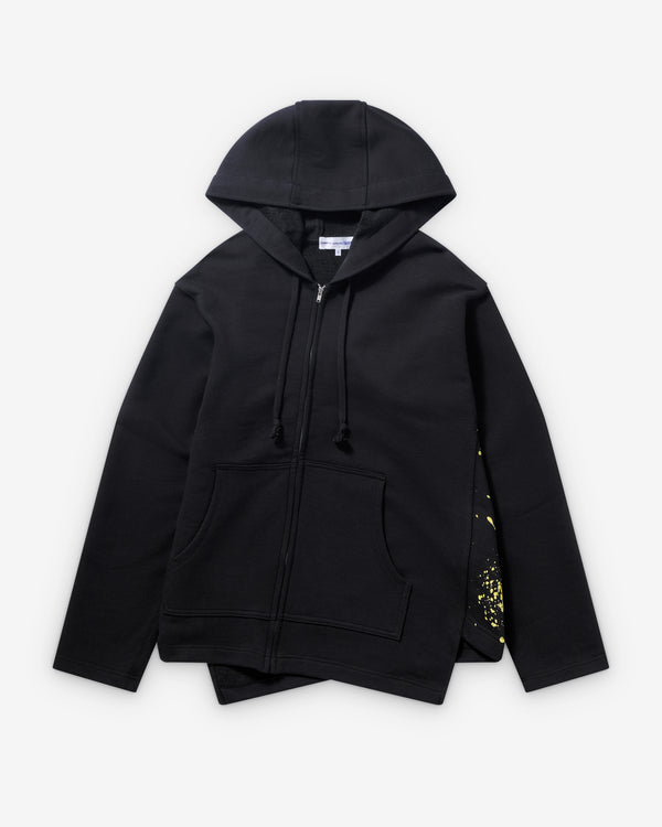 CDG Shirt - Men's Graphic Paint Splatter Zip Hoodie - (Black)