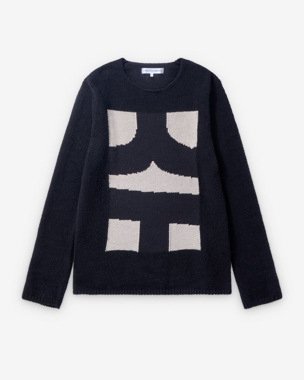 CDG Shirt - Men's Pattern Knit Sweater - (Black)