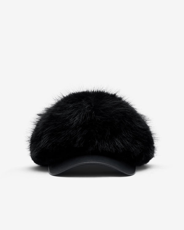 CDG Shirt - Men's Faux Fur Baseball Cap - (Black)