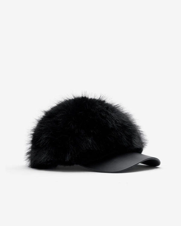 CDG Shirt - Men's Faux Fur Baseball Cap - (Black)