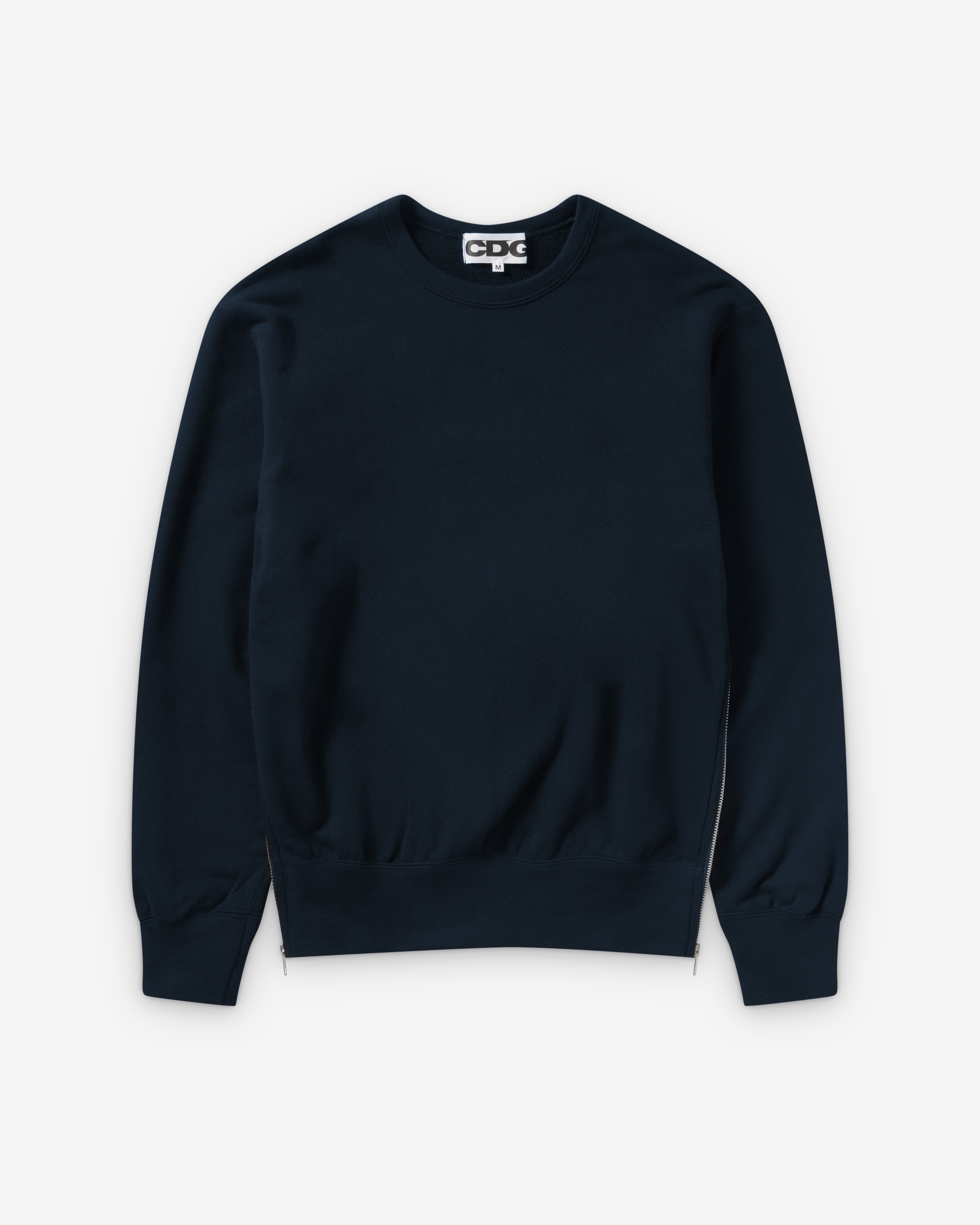 邦楽 CDG CDG: Crewneck Sweatshirt With Zip (Navy) | Dover Street Market London