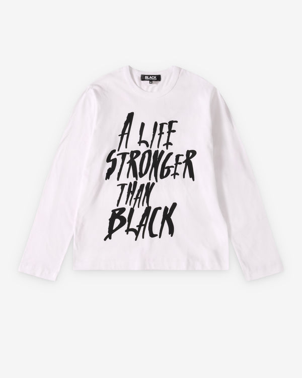 Black Comme des Garçons - Print T-Shirt - (White)
