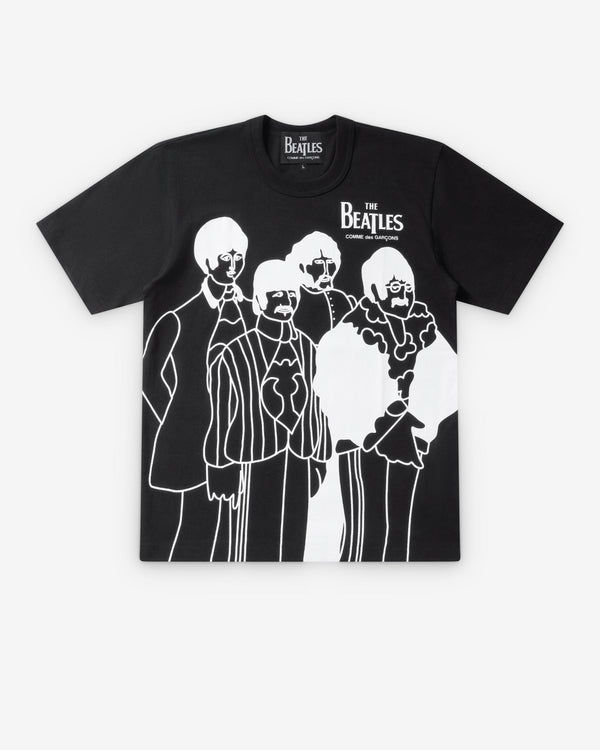 CDG Beatles - Yellow Submarine Group Print T-Shirt - (Black)