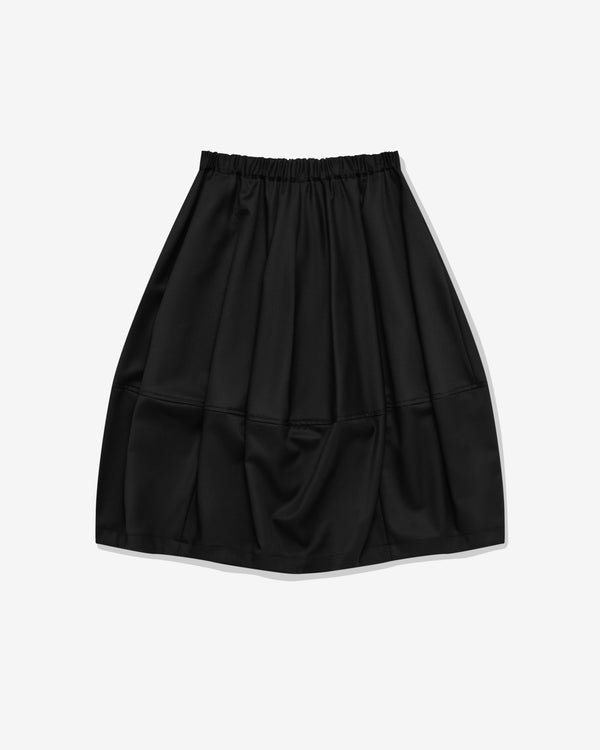 BLACK Comme des Garçons - Panelled Gathered Wool Skirt - (Black)