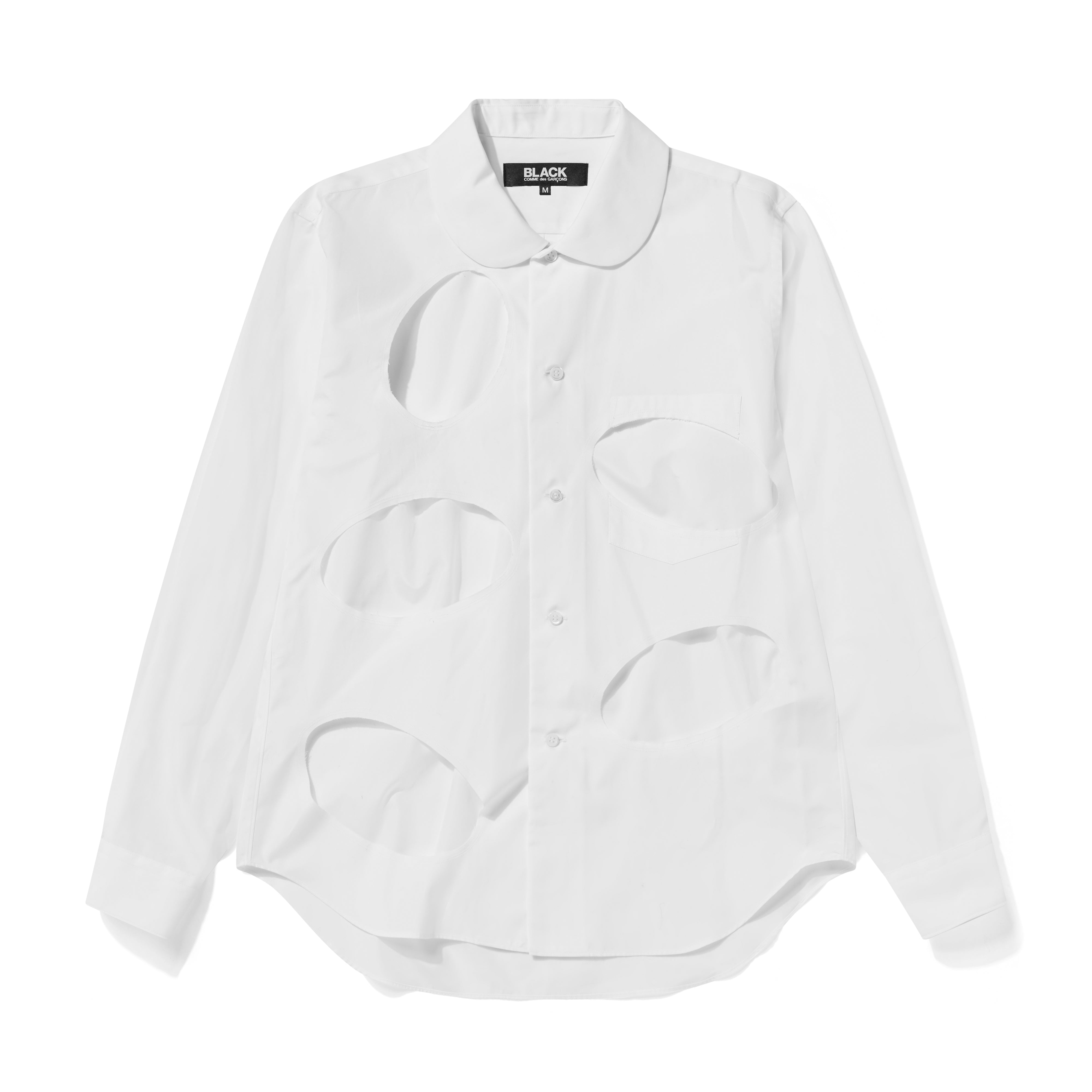 BLACK Comme des Garçons - Cut Out Shirt - (White) | Dover Street