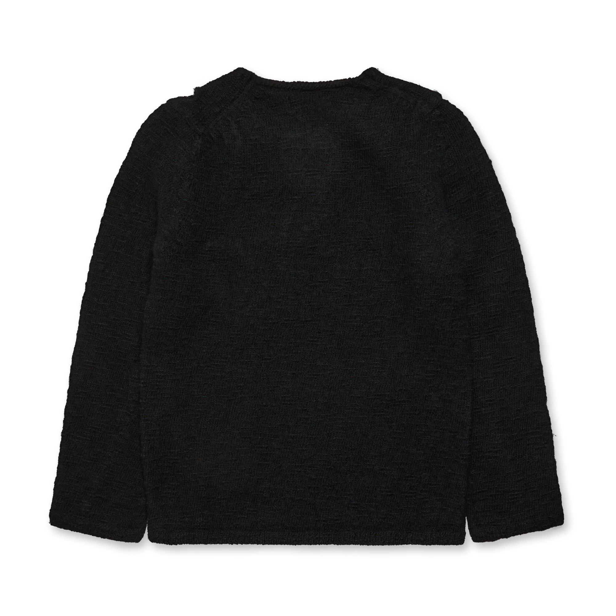 BLACK Comme des Garçons  - Distressed Crewneck Sweater - (Black) view 2