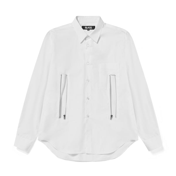 BLACK Comme des Garçons - Zip Cut-Out Shirt - (White)