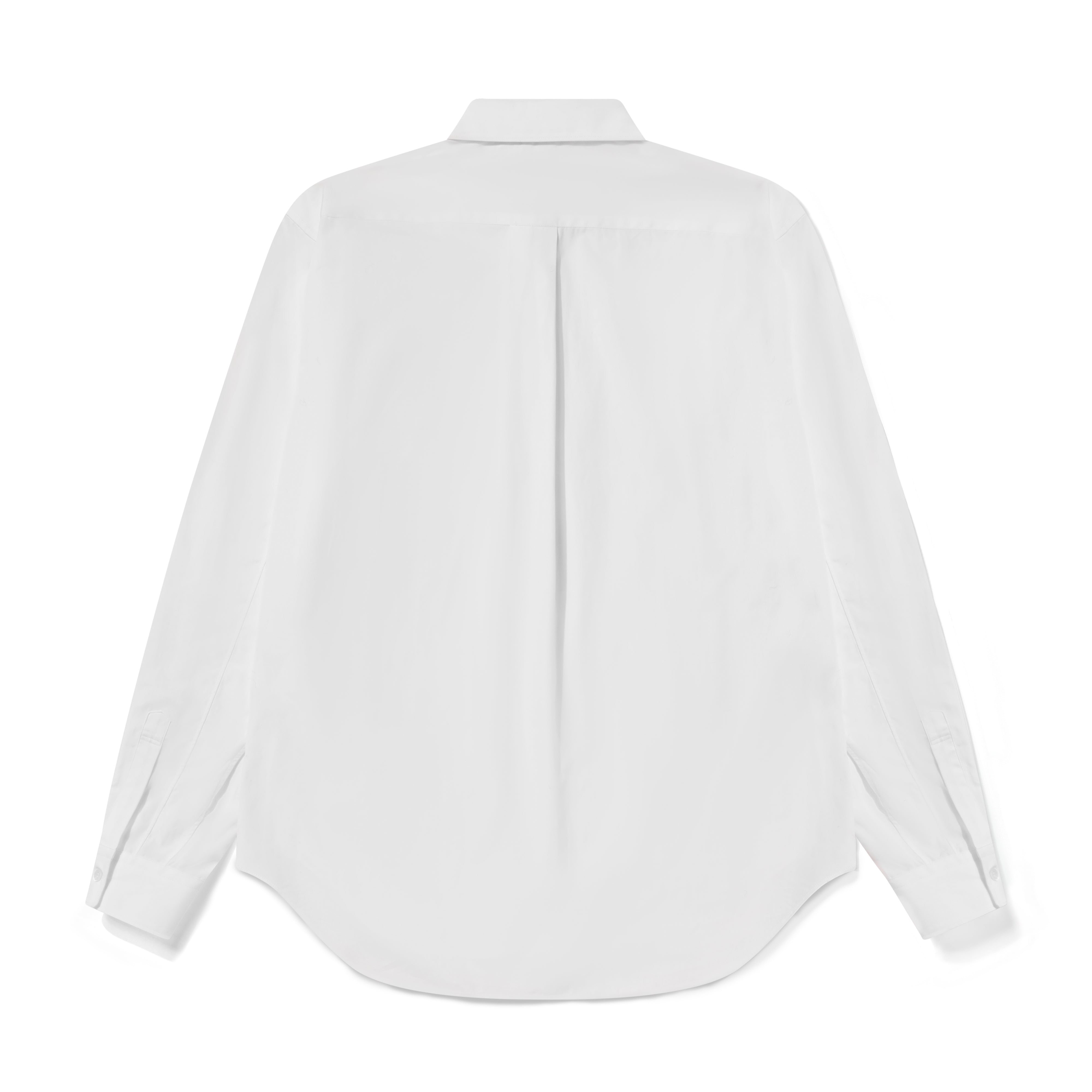BLACK Comme des Garçons: Zip Cut-Out Shirt (White) | DSML E-SHOP